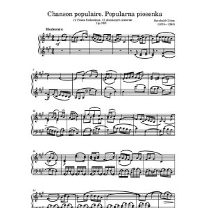 Gliere R. Popularna piosenka (12 Dziecięcych Utworów)  Op. 31/5.
