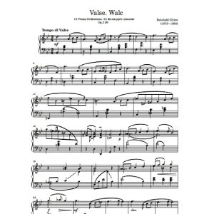 Gliere R. Walc (12 Dziecięcych tworów)  Op. 31/6.