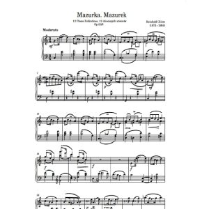 Gliere R. Mazurek (12 Dziecięcych Utworów)  Op. 31/9.