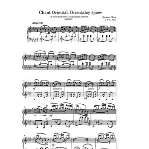 Gliere R. Orientalny śpiew (12 Dziecięcych Utworów)  Op. 31/10.