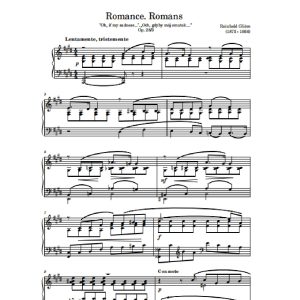 Gliere R. Romans. op. 28/3