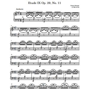 Bertini  H. Etude IX. op. 29, N. 11