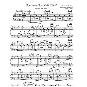 Mennechet de Barival  H.-C. Nocturne La Nuit d’été (Nokturn Noc Letnia)