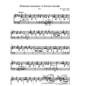 Gedike A. Etiuda N 1 op. 8 D-dur