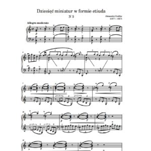 Gedike A. Etiuda N 5 op. 8 C-dur