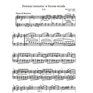 Gedike Etiuda N 9 op. 8 C-dur