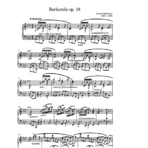 Maykapar S. Barkarola op. 18