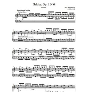 Weingartner F. Szkice, Op. 1 N 6 (Fughette) e-moll