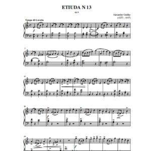 Gedike A. Etiuda N 13 op. 6