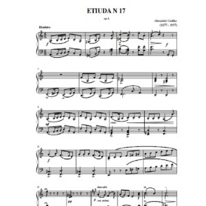 Gedike A. Etiuda N 17 op. 6
