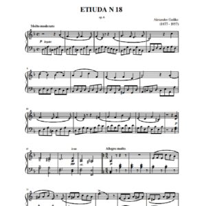 Gedike A. Etiuda N 18 op. 6
