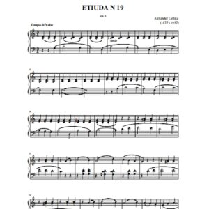 Gedike A. Etiuda N 19 op. 6
