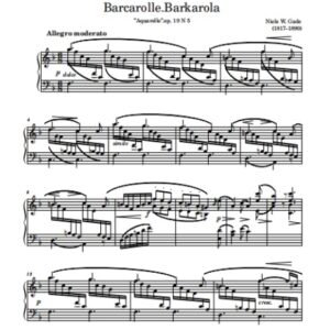 Gade N. Barcarolle (Barkarola) opus 19 N 5