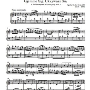Backer Grøndahl A. Gjemme Sig. Ukrywasz Się. op. 66 N 2